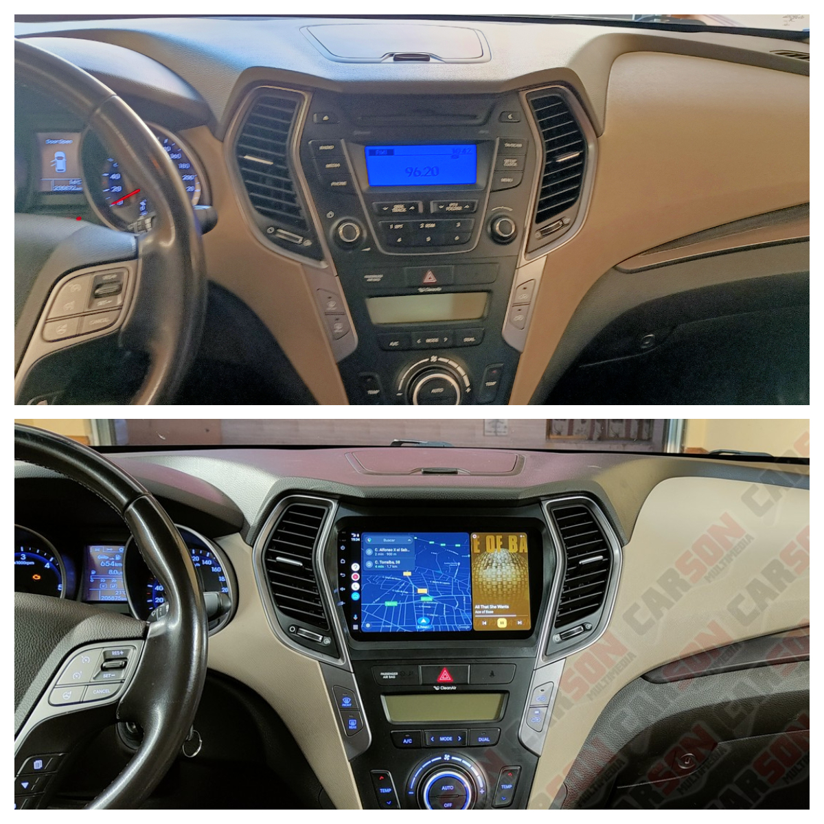 Pantalla 9" para Hyundai SantaFe IX45 2012