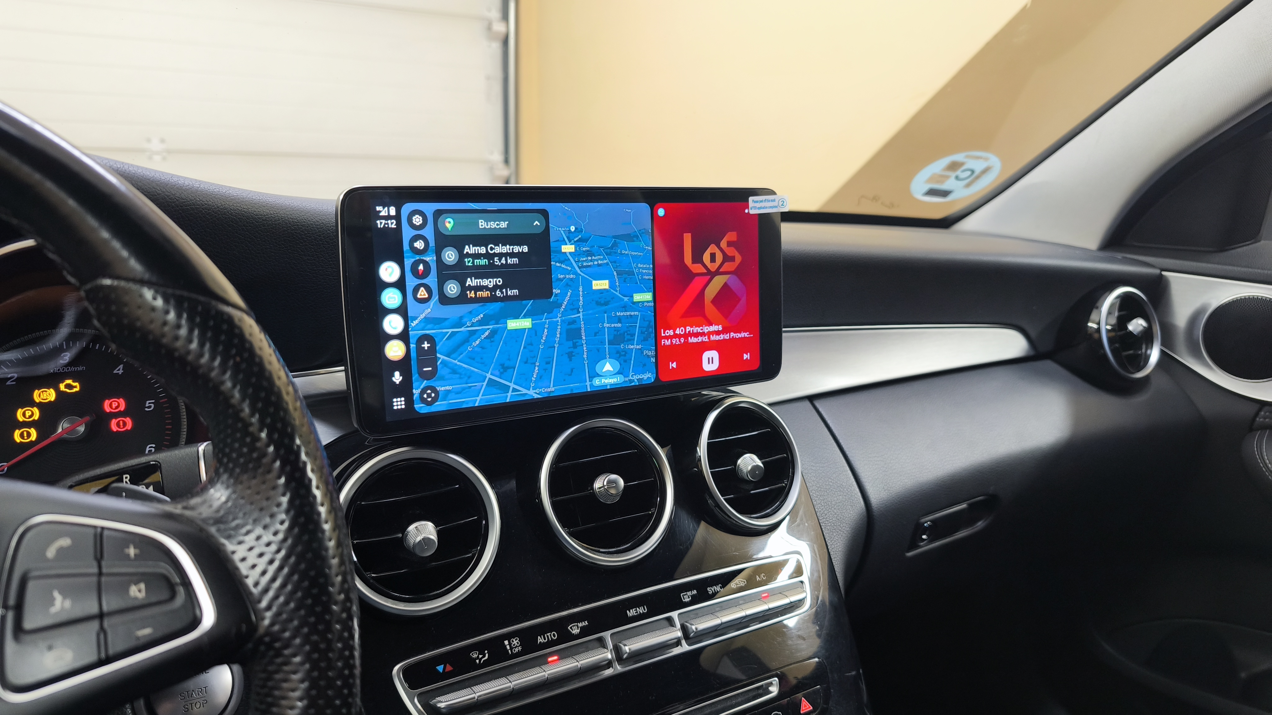 Marco Adaptador 10o12" Carson para Mercedes C 2015-2019