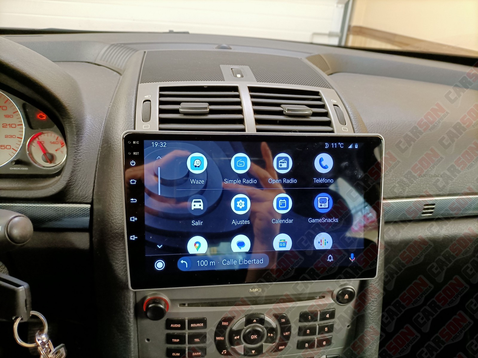 Pantalla 9" para Peugeot 407 Plata