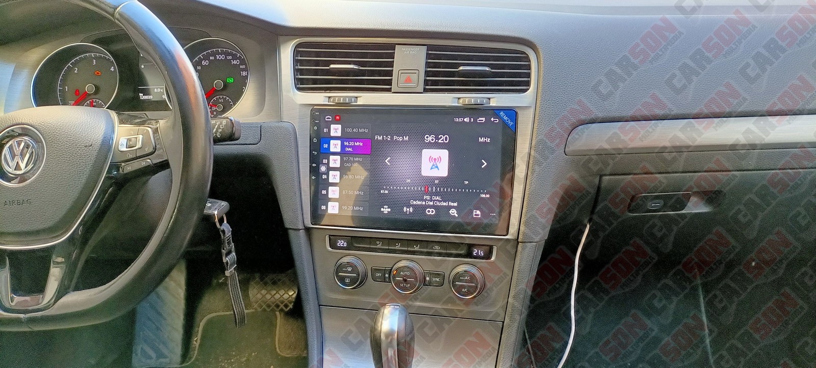 Pantalla 10" para VW Golf VII - Gris Cepillado 2013