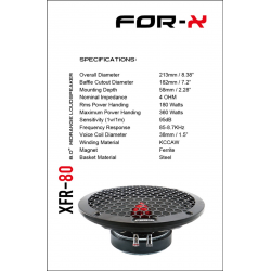 Altavoz de Graves 8" For-x XFR-80