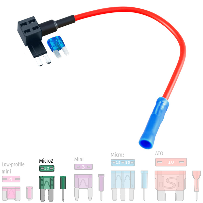 Comprar AMPIRE Grifo para fusibles MICRO2 incluido un fusible de 10 A (ACZ), L | InforAudio