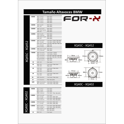 Altavoces For-x Vias Separadas BMW XQ-45C