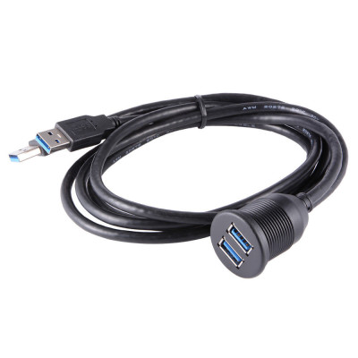 Toma empotrable doble USB-A AMPIRE con cable de 60 cm