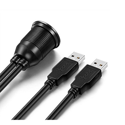 Toma empotrable doble USB-A AMPIRE con cable de 60 cm