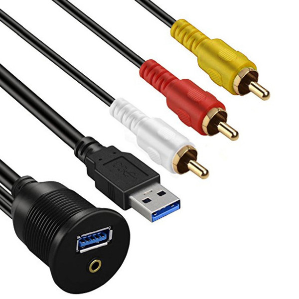 Ampire Prolongador USB - AUX 200cm XUC200