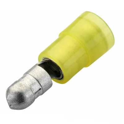NEKO Rundstecker isoliert, 4-6mm2, gelb, 5mm (100er Pack)