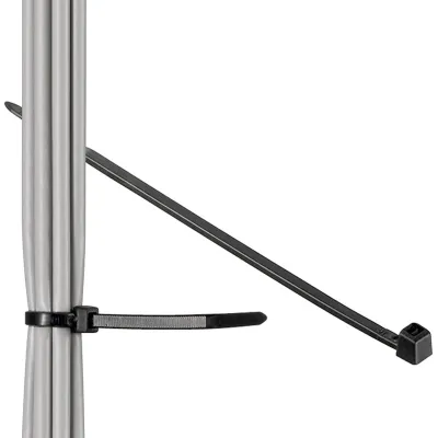 SAPISELCO Cable Tie 200mm x 2.5mm, UV-resistant, black, 100 pack