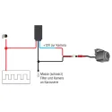 Miniatura AMPIRE Supresor de potencia +12V para senal de luz de marcha atras (1A)