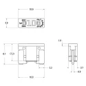 Miniatura AMPIRE Tap para fusibles mini de perfil bajo, incluido un fusible de 10 A (ACN), L