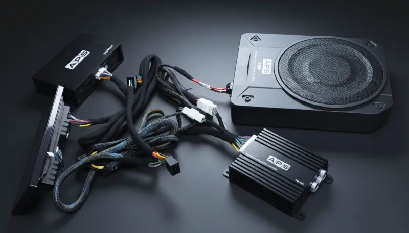 Mejora el sonido de tu coche en minutos y sin complicaciones Amplificador APS A60.4D y DSP86BT